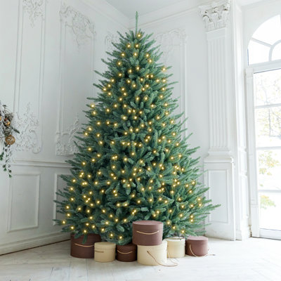 The Holiday Aisle® Extra Full Green Fir Christmas Tree with LED Lights ...